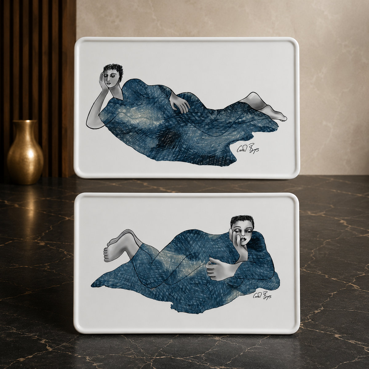 Carrol Boyes Rectangle Platter Set of 2 – Indigo Girls
