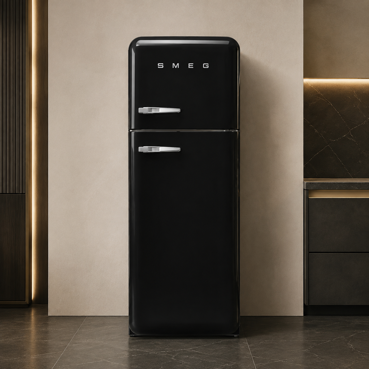 Smeg FAB30 Retro Fridge-Freezer – Glossy Black