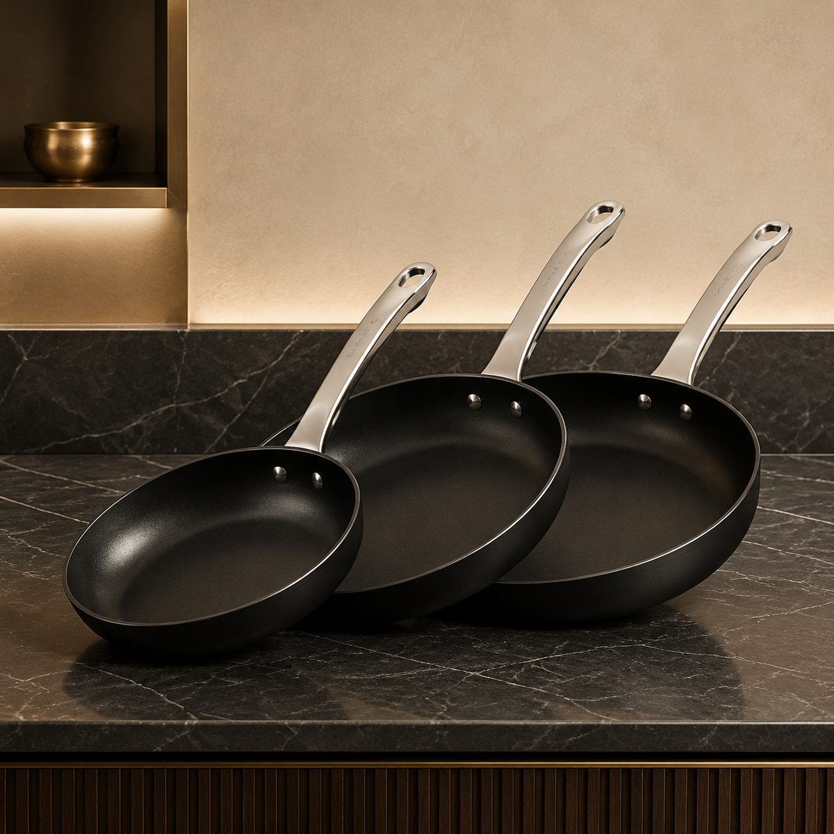 Smeg Non-Stick Frying Pan – Matte Black